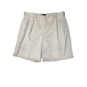 Vintage Polo Ralph Lauren Chino Sand/ Khaki Tyler Shorts Men's 40W Khaki Pleated